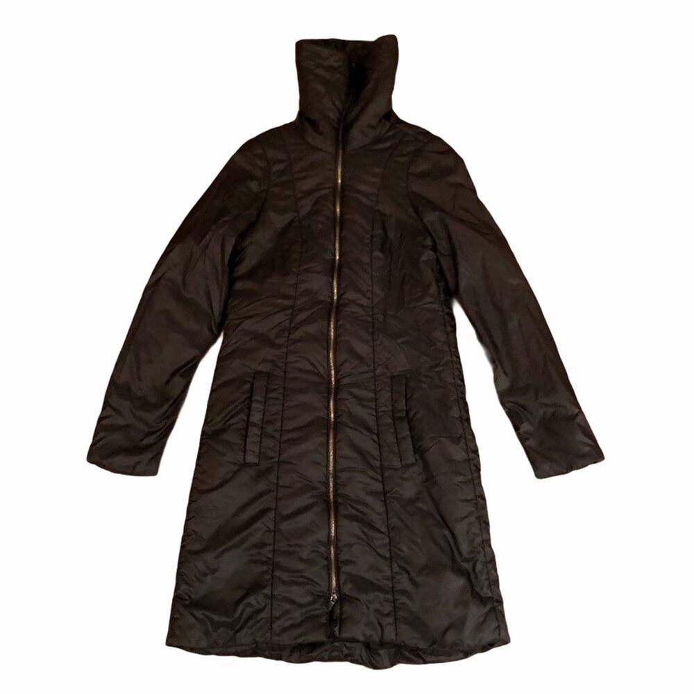 Vince Black High Neck Puffer Coat